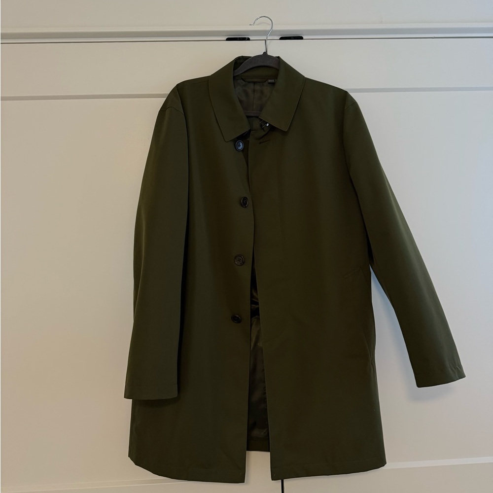 Indochino Highcliffe Olive Green Trench Coat